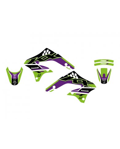 Pack plásticos + adhesivos Kawasaki KXF 450 06-08