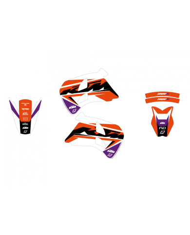Kit de adhesivos Blackbird Racing Dream 5 Ktm EXC 125 / SX 125 93-97 Kit de adhesivos Blackbird Racing Dream 5 Ktm EXC 125 / SX 125 93-97