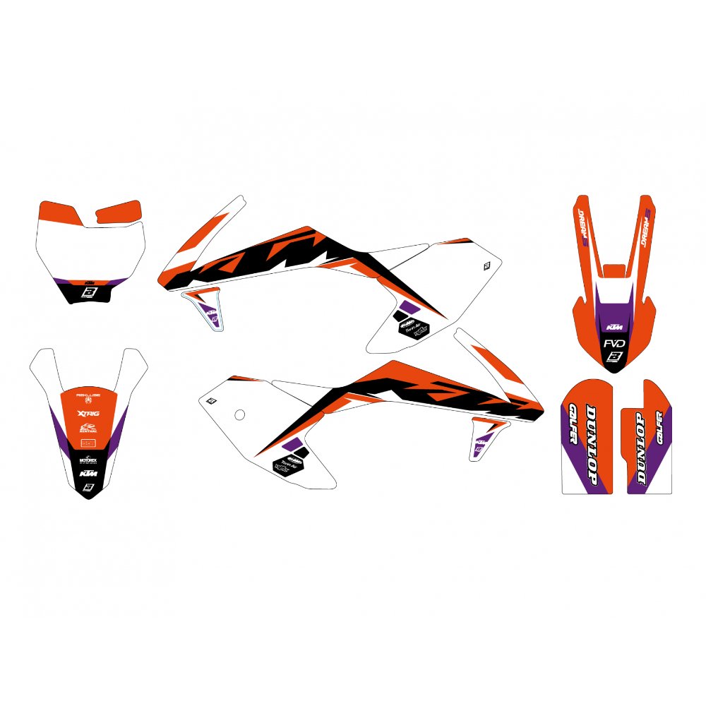 Kit de adhesivos Blackbird Racing Dream 5 Ktm SX 50 16-23