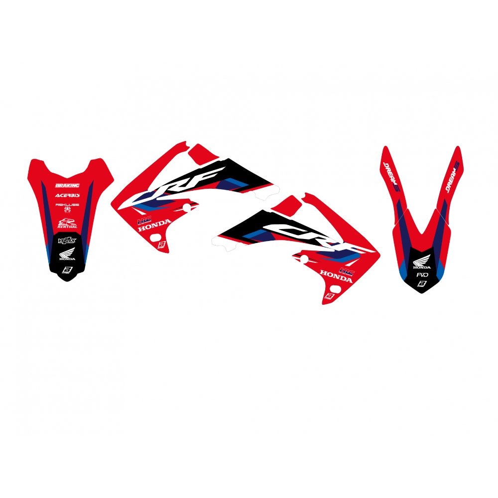 Kit de adhesivos Blackbird Racing Dream 5 Honda CRF 250R 10-13 / CRF 450R 09-12