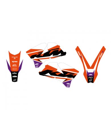 Pack plásticos + adhesivos Ktm SX 125 / SX 250 / SX-F 250 / SX-F 450 / SX-F 525 05-06