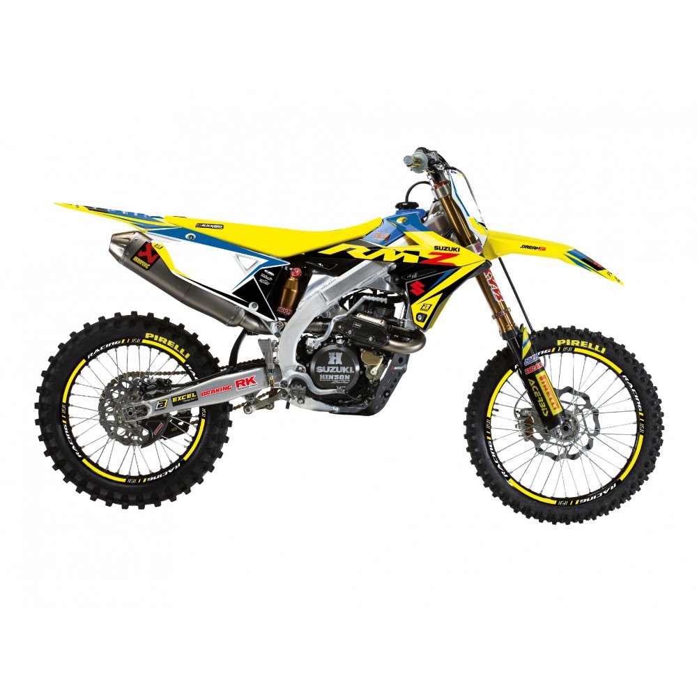 Pack plásticos + adhesivos Suzuki RMZ 250 19-25 / RMZ 450 18-25