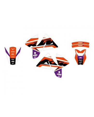 Kit de adhesivos Blackbird Racing Dream 5 KTM SX / EXC 98-00 Kit de adhesivos Blackbird Racing Dream 5 KTM SX / EXC 98-00