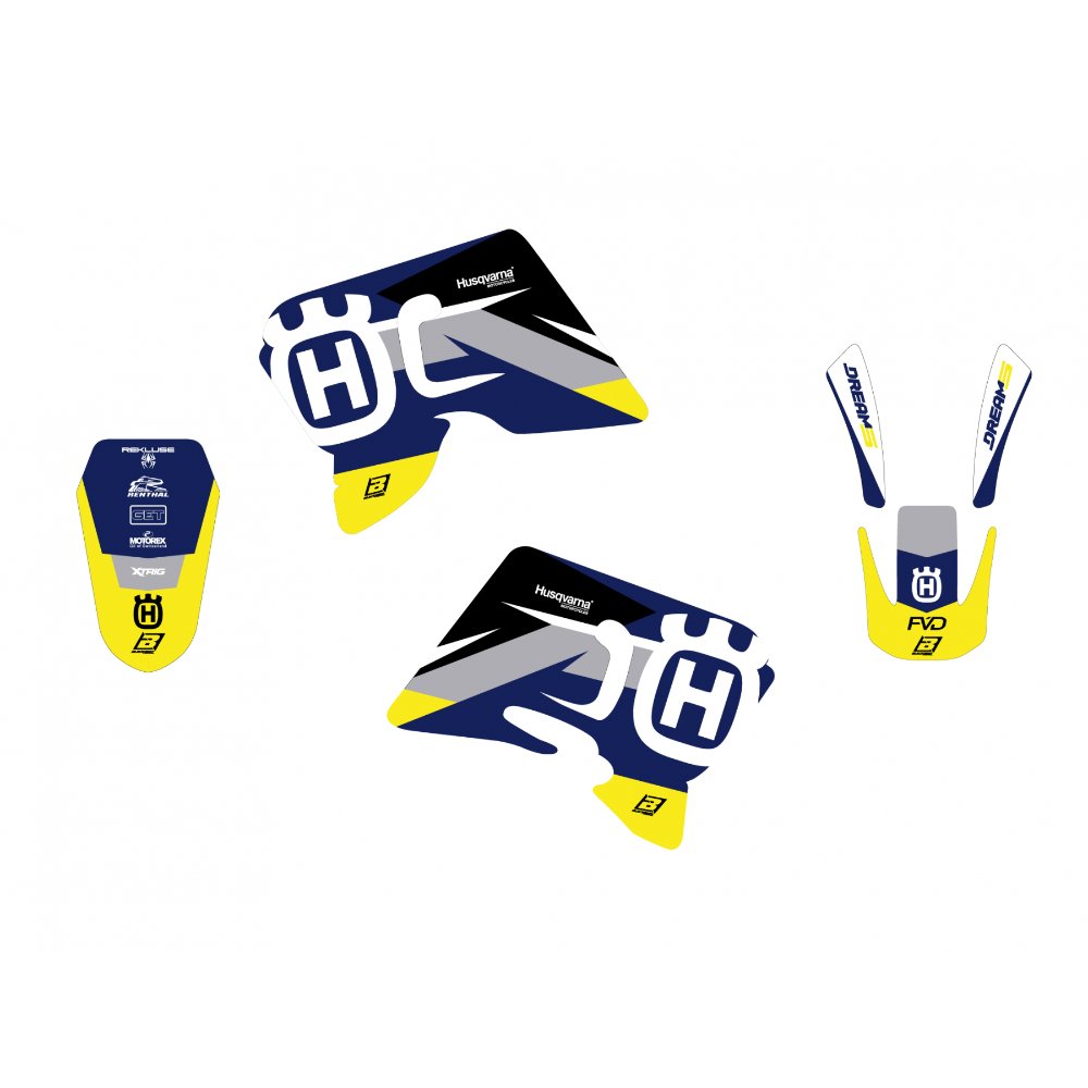 Kit de adhesivos Blackbird Racing Dream 4 Husqvarna TE-TC 2000