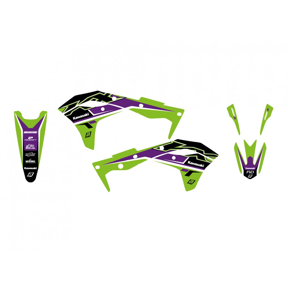 Kit de adhesivos Blackbird Racing Dream 5 Kawasaki KXF 250 17-20