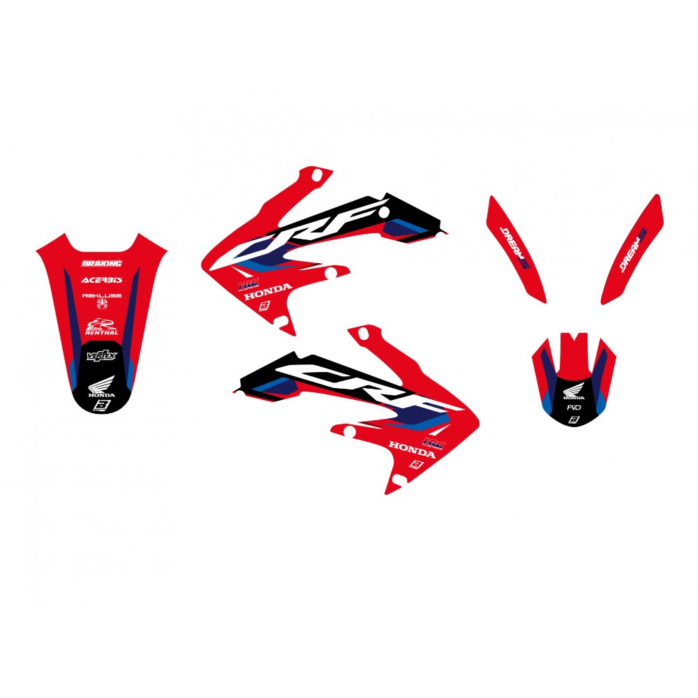 Kit de adhesivos Blackbird Racing Dream 5 Honda CRF 450 X 04-16