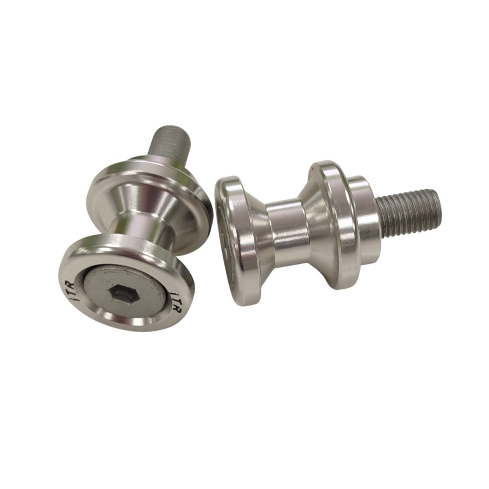 Juego de diábolos grandes 10mm plateados