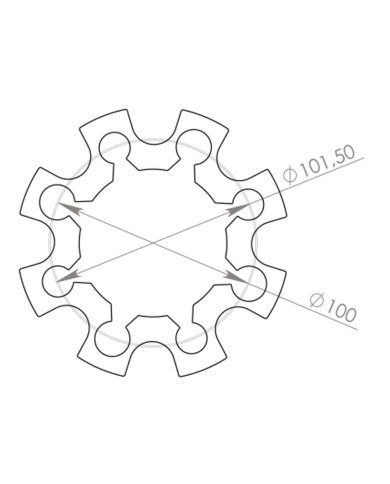 Separadores aluminio traseros 45mm Polaris