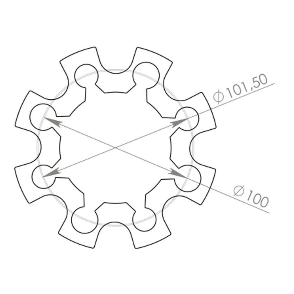 Separadores aluminio traseros 45mm Polaris Separadores aluminio traseros 45mm Polaris