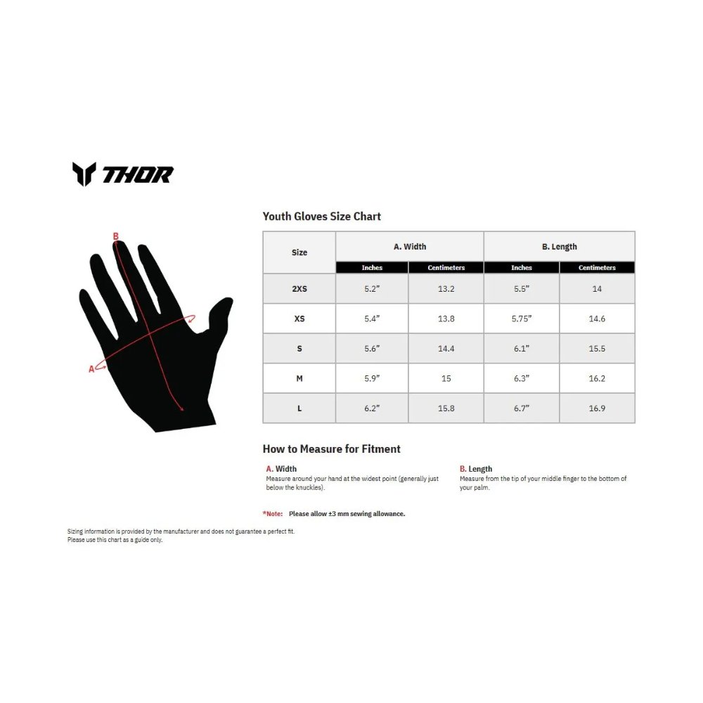 Guantes Thor Ridemode Static niño