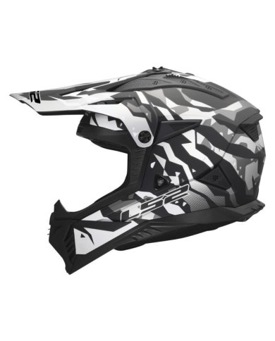 Casco LS2 MX708 Fast II Grotesk Negro Gris