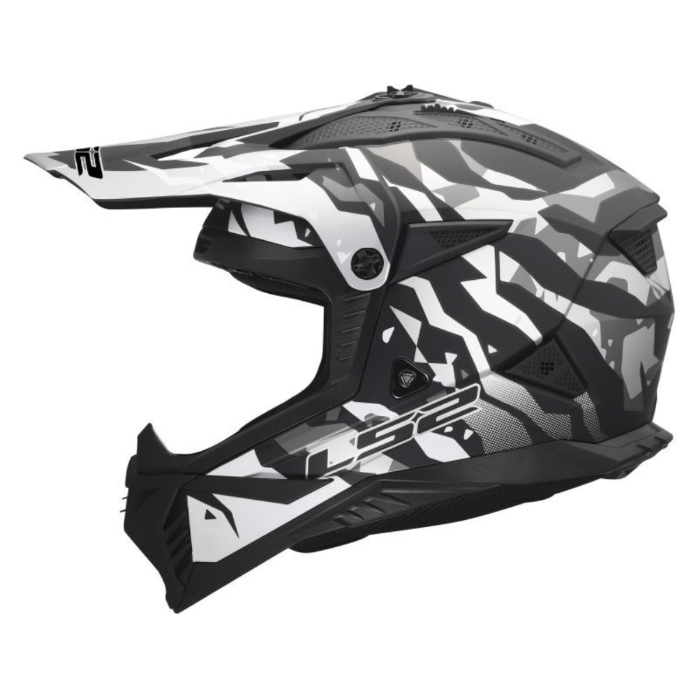 Casco LS2 MX708 Fast II Grotesk Negro Gris