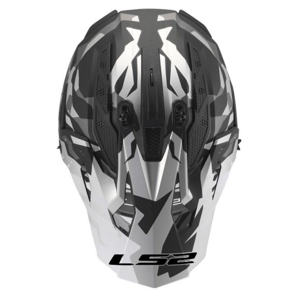 Casco LS2 MX708 Fast II Grotesk Negro Gris