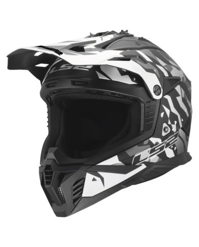 Casco LS2 MX708 Fast II Grotesk Negro Gris