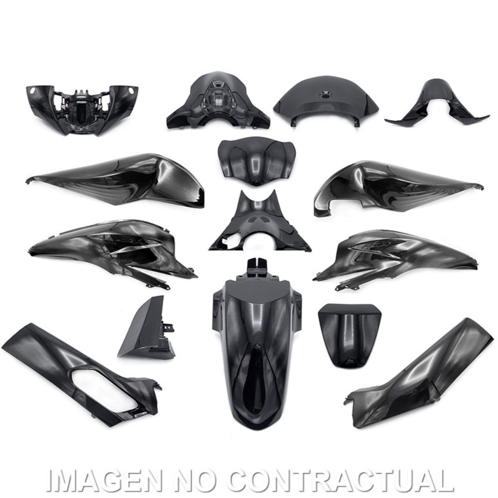 Kit de plásticos Honda PCX 125 18-20 (15 pzas) negro Nighstar perlado