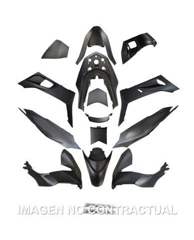Kit de plásticos Honda PCX 125 2021 (14 pzas) negro mate