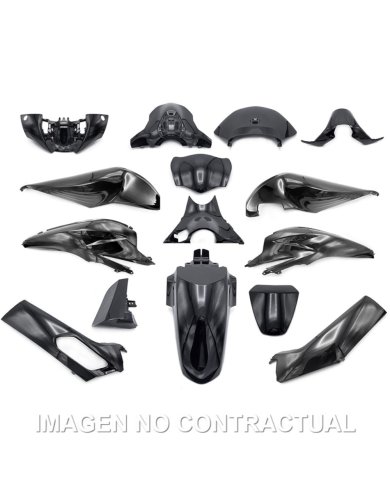 Kit de plásticos Honda PCX 125 10-12 (11 pzas) negro brillo