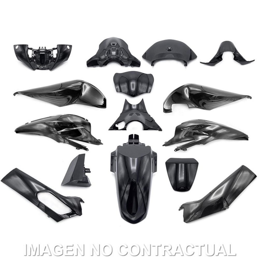 Kit de plásticos Honda PCX 125 10-12 (11 pzas) negro brillo
