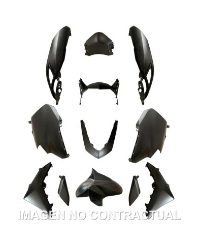 Kit de plásticos Yamaha N-Max 125 15-20 (11 pzas) gris mate metalizado