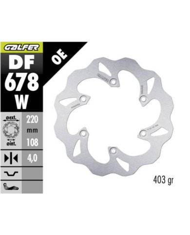 Disco de freno Galfer trasero Gas Gas EC 125/200/250/300 95-20