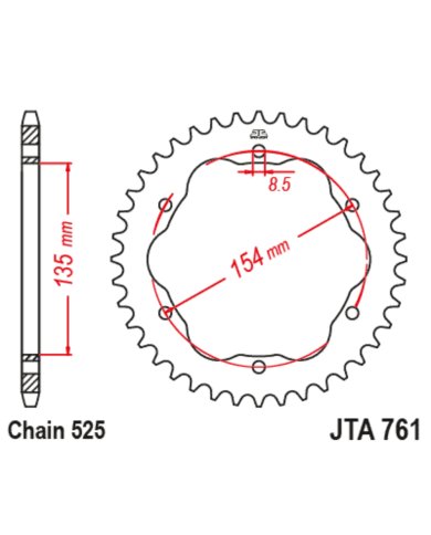 Corona de aluminio autolimpiable JT 38D