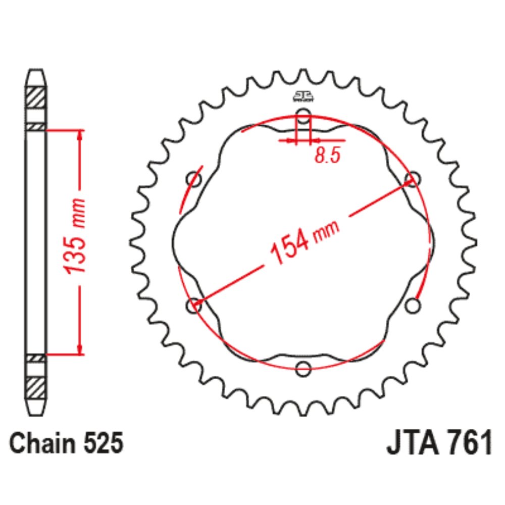 Corona de aluminio autolimpiable JT 38D