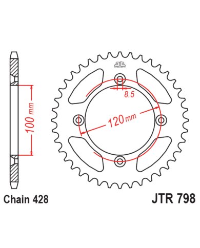 Corona de acero carbono 52D