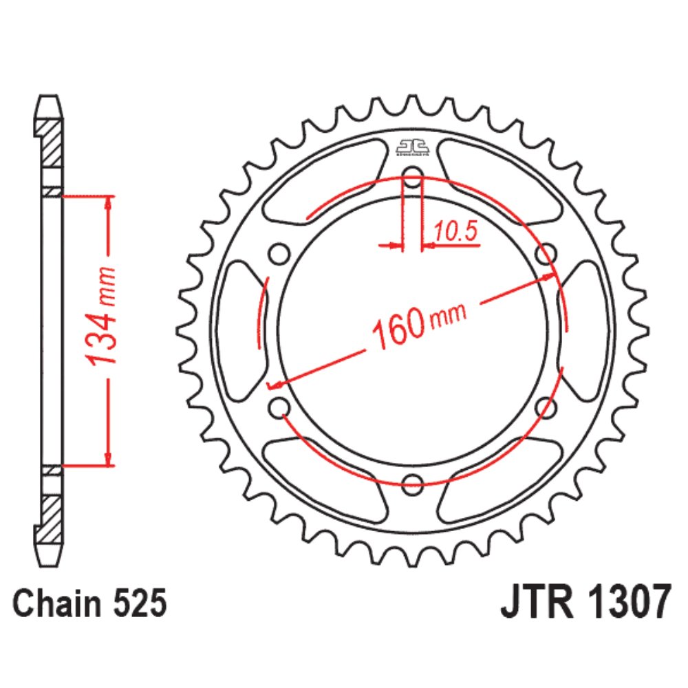 Corona de acero JT JTR1307.44