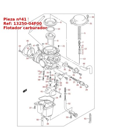 Flotador Suzuki LTZ 400 03-08 / DRZ 400 S/SM 00-07