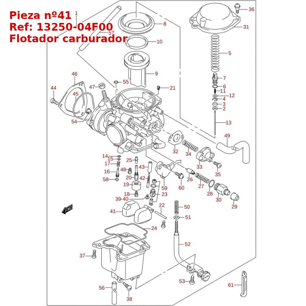 Flotador Suzuki LTZ 400 03-08 / DRZ 400 S/SM 00-07