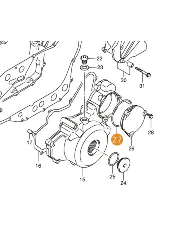 Junta torica tapa motor de arranque Suzuki  LTZ