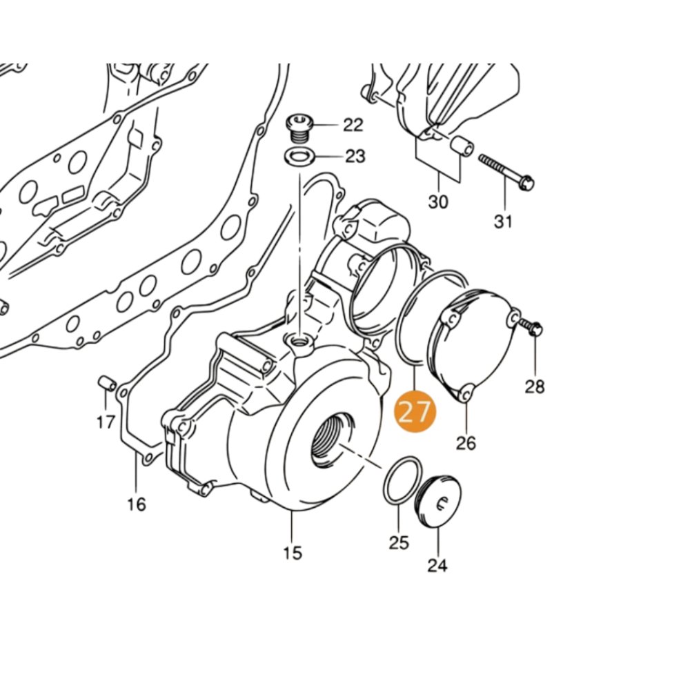 Junta torica tapa motor de arranque Suzuki  LTZ