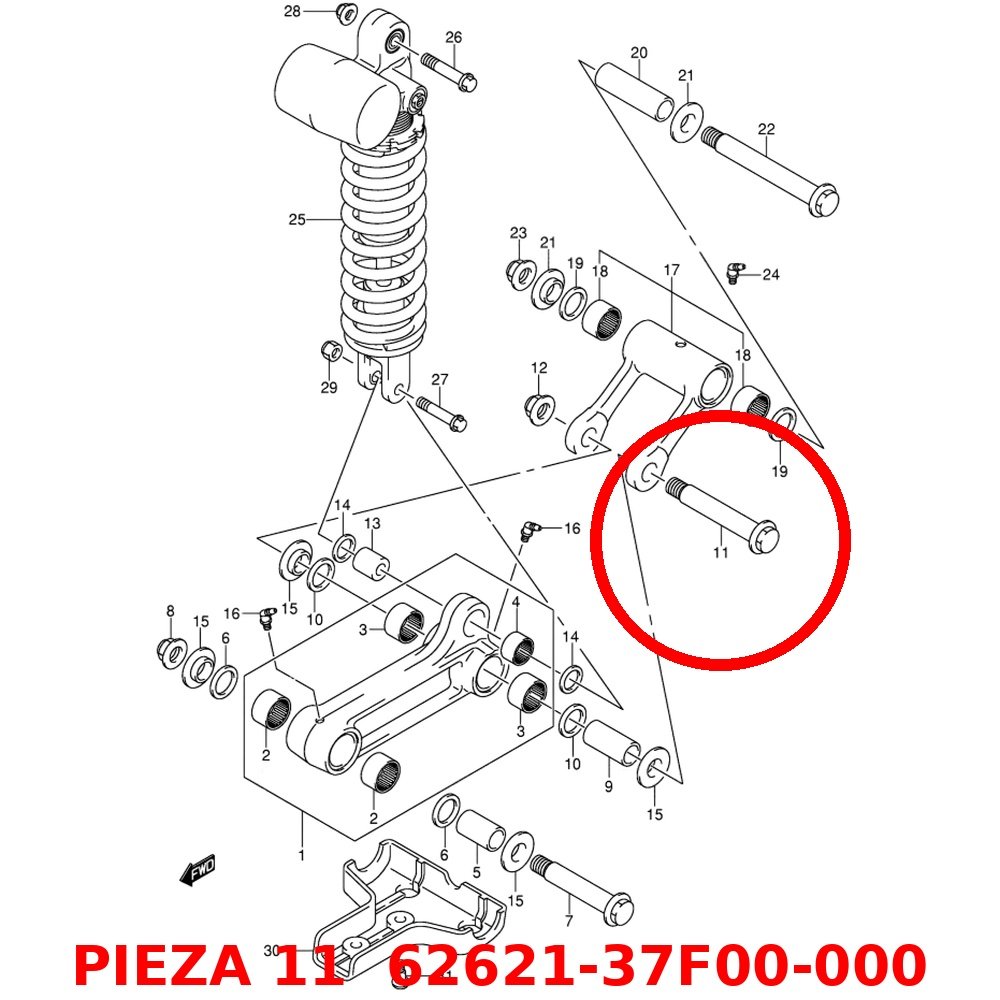 Tornillo bieleta (11)LTZ 400 03-08