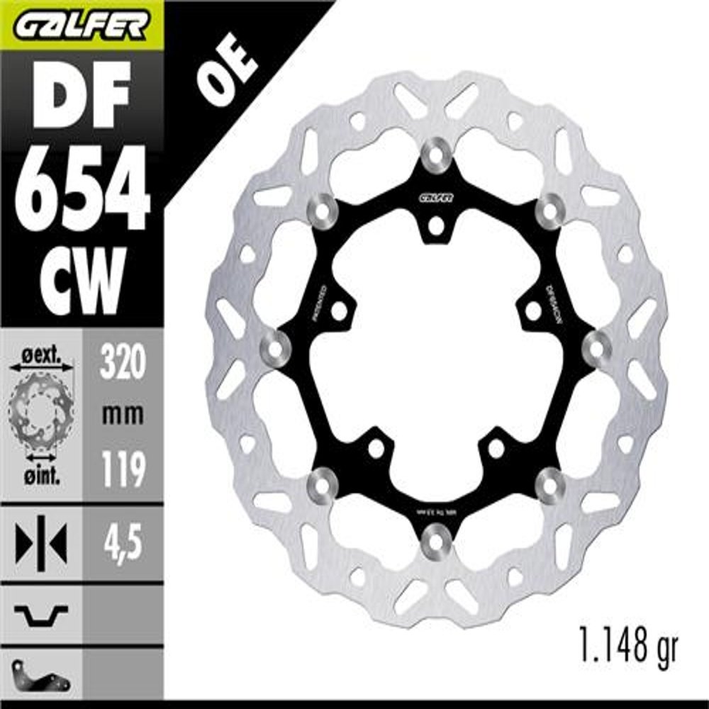 Disco de freno delantero Galfer CF 450 MT