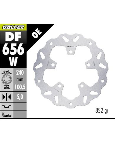 Disco de freno trasero Galfer CF 450 MT 24-26