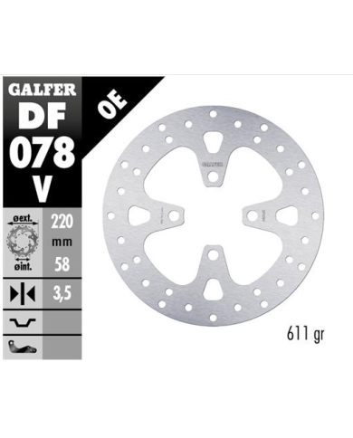 Disco delantero Galfer Honda PCX 125 10-17