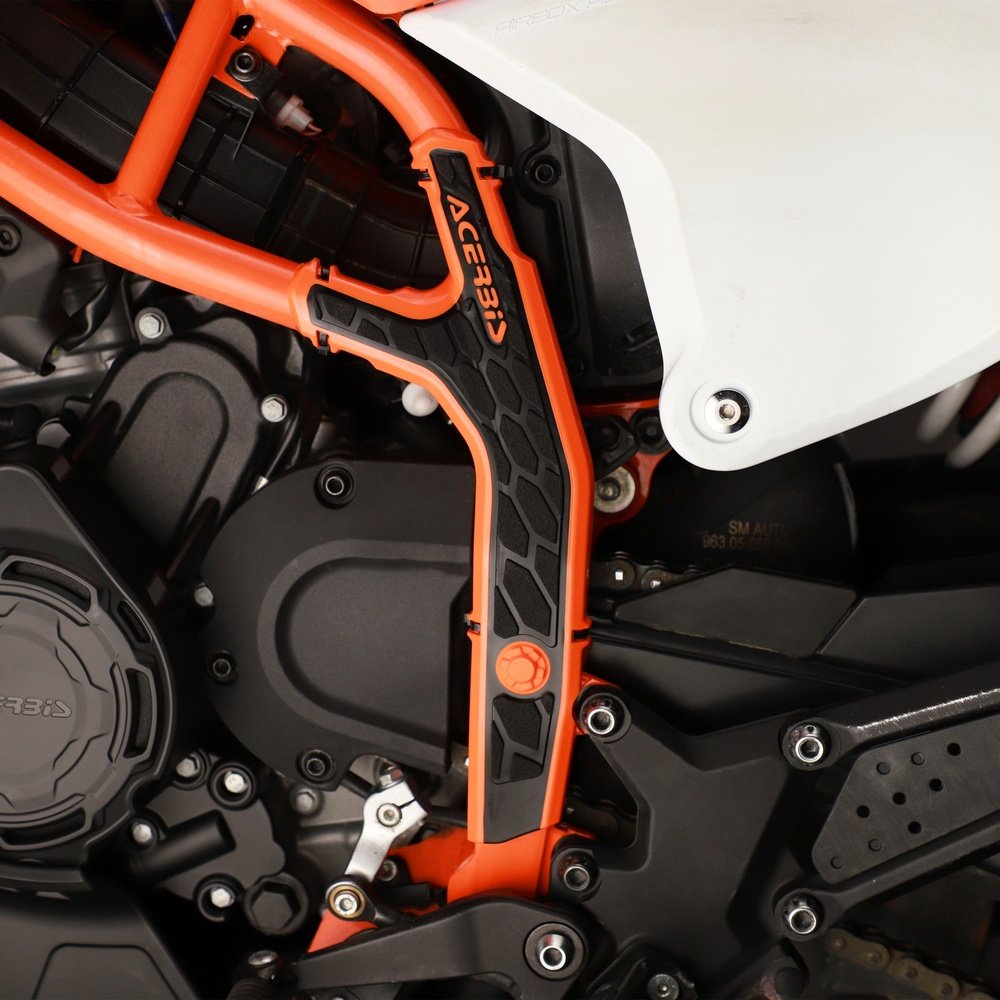 Protectores laterales chasis Naranja/Negro KTM 390 25-26
