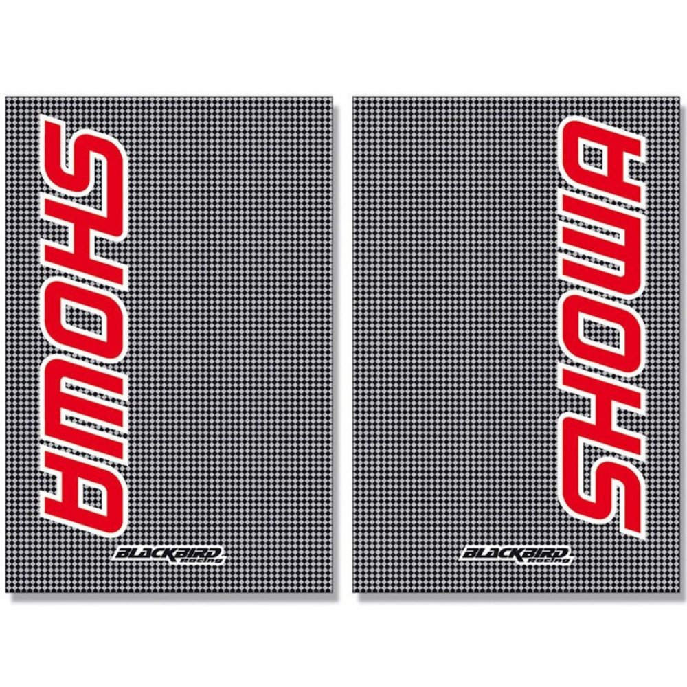 Adhesivos de horquilla Blackbird look carbono Showa