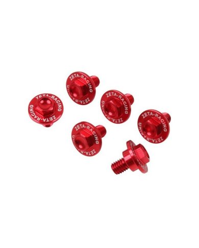 PACK DE 6 TORNILLOS PARA  PROTECTORES DE HORQUILLA ZETA ROJOS HONDA