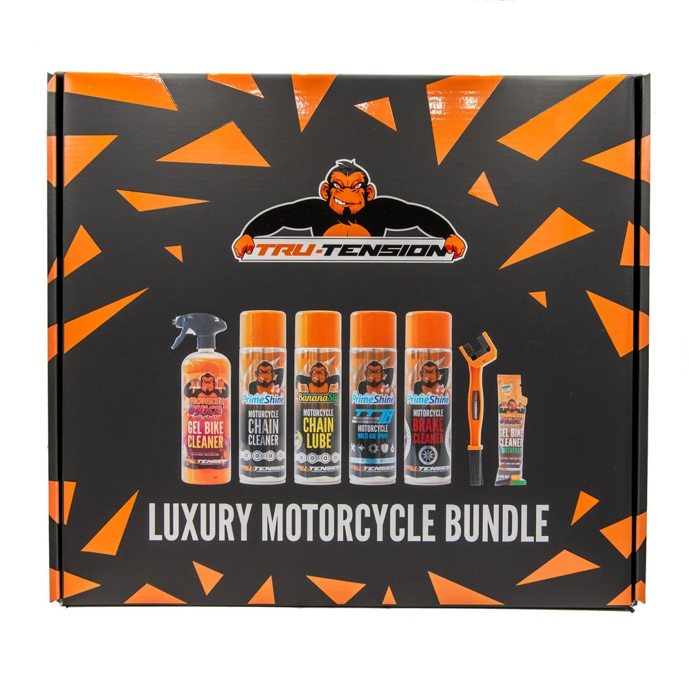 Pack completo de limpieza y mantenimiento de moto Tru-Tension Luxury