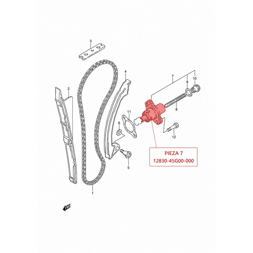 Tensor distribución Suzuki Ltr 450 06-11 ( numero 7 )