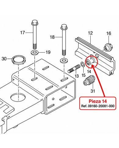Arandela ajuste tensor buje Suzuki LTZ 400 03-08