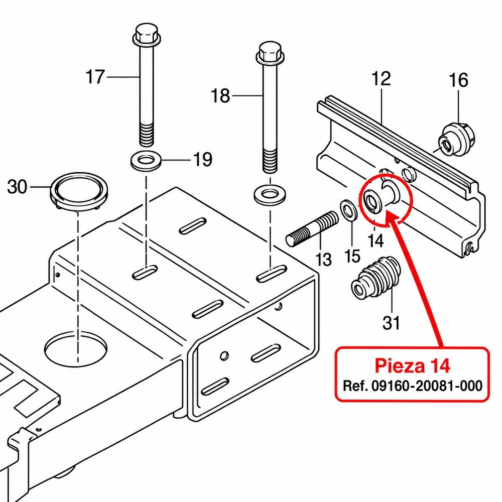 Arandela ajuste tensor buje Suzuki LTZ 400 03-08