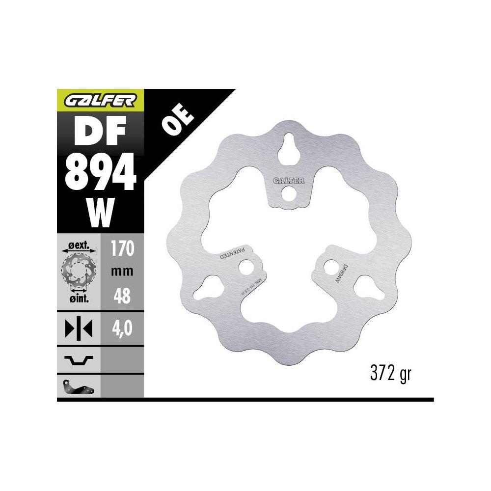 Disco de freno delantero Galfer Suzuki LTZ 400 03-08