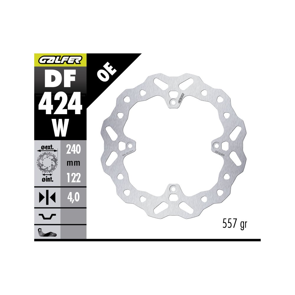 Disco de freno trasero Galfer Kove 800 x Rally 24-26