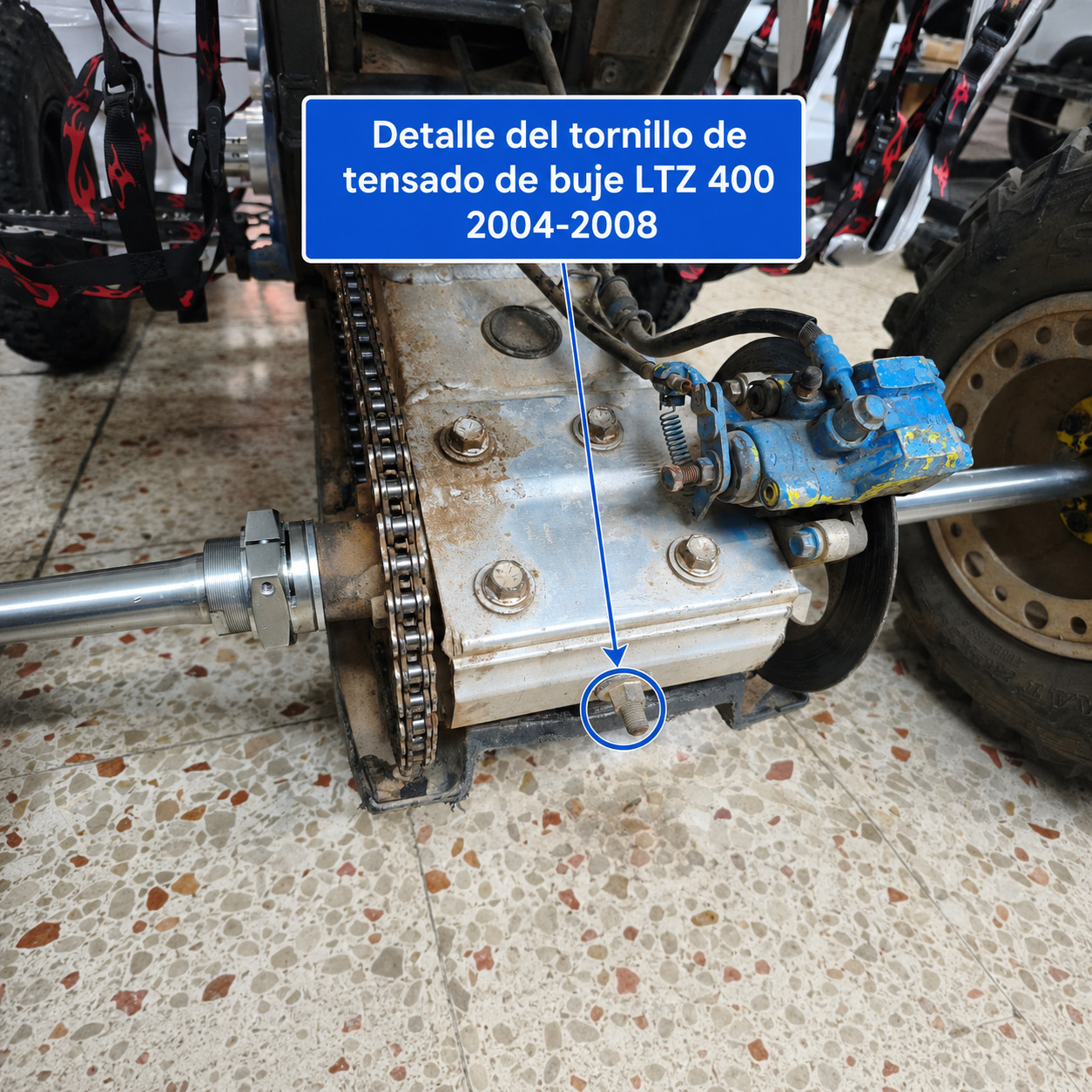 Basculante con buje del Suzuki LTZ 400 2004-2008