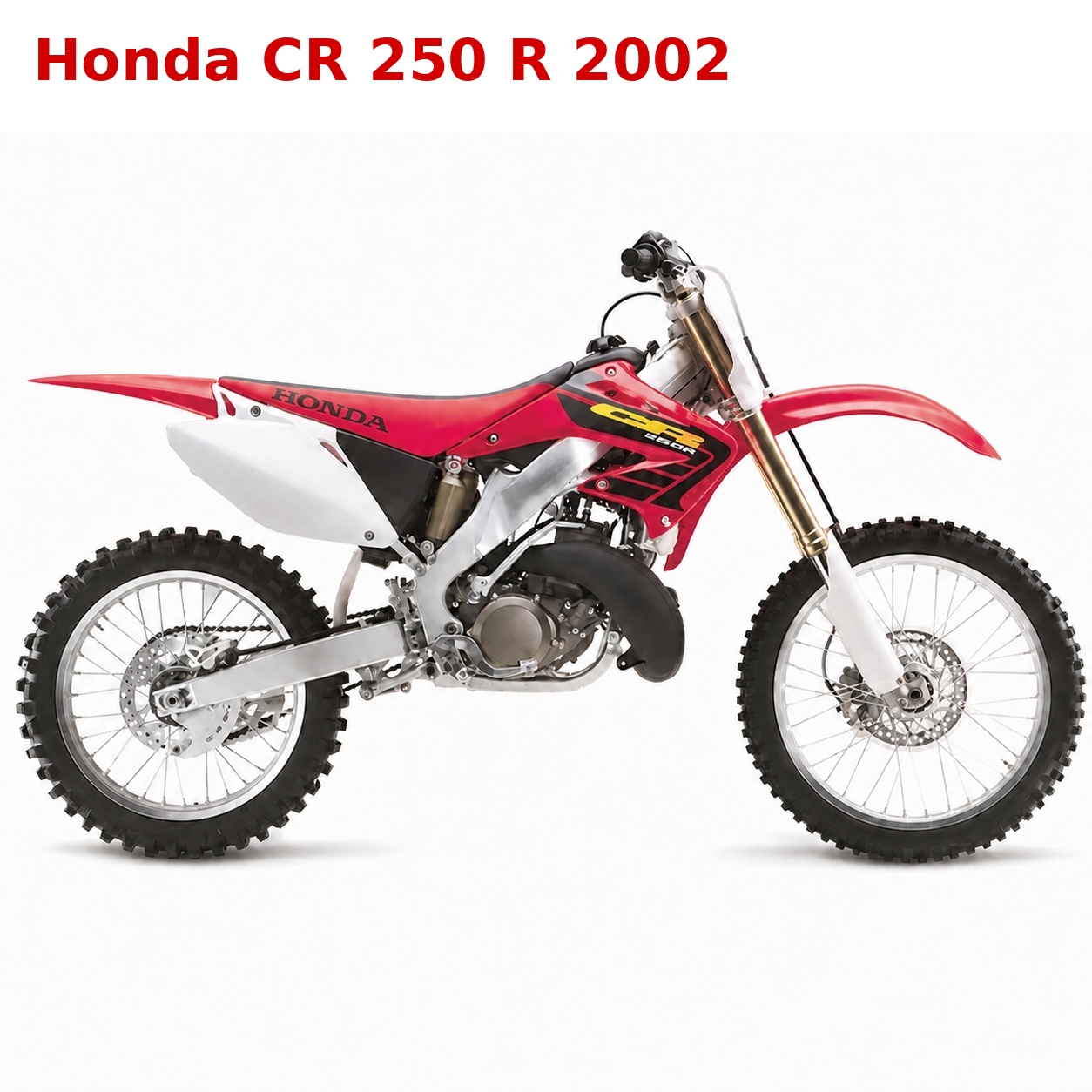 Honda CR 250 R 2002 vista lateral y recambios compatibles