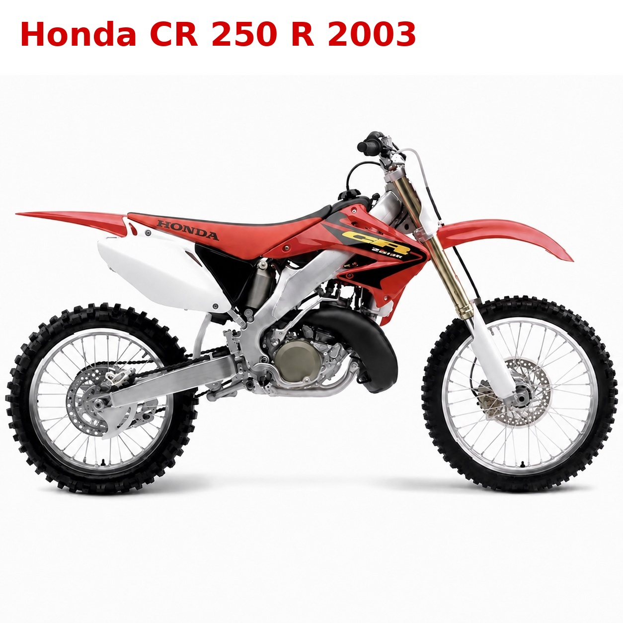 Honda CR 250 R 2003 vista lateral y recambios compatibles