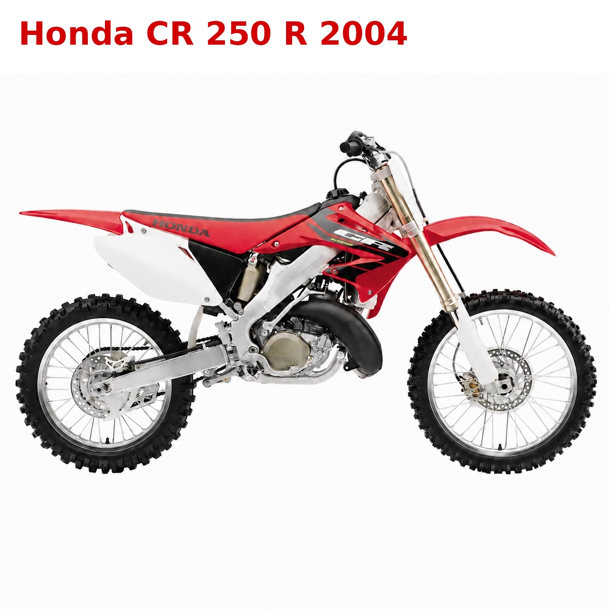 Honda CR 250 R 2004 vista lateral y recambios compatibles
