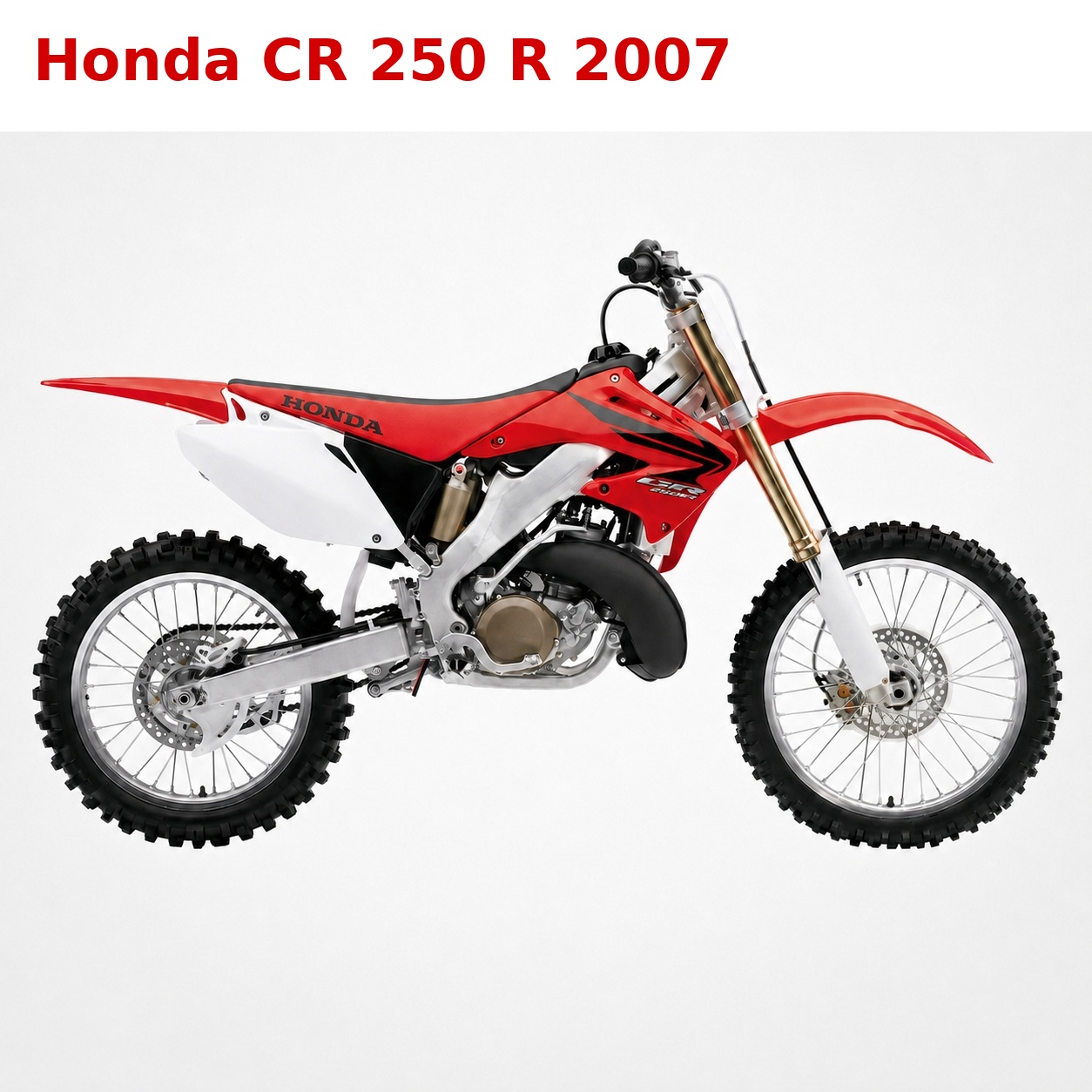Honda CR 250 R 2007 vista lateral y recambios compatibles